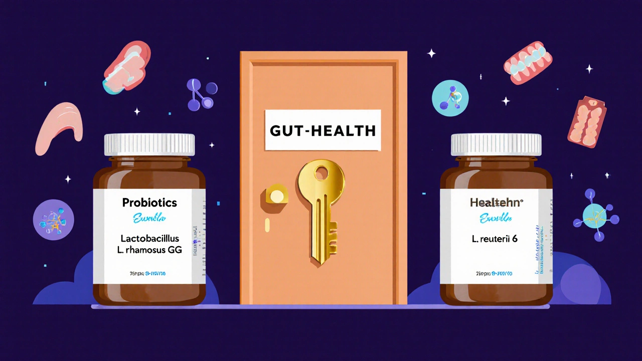 Tři probiotické přípravky: obecný, jiný kmen a přesně označený L. reuteri 6 jako klíč ke zdraví střev.