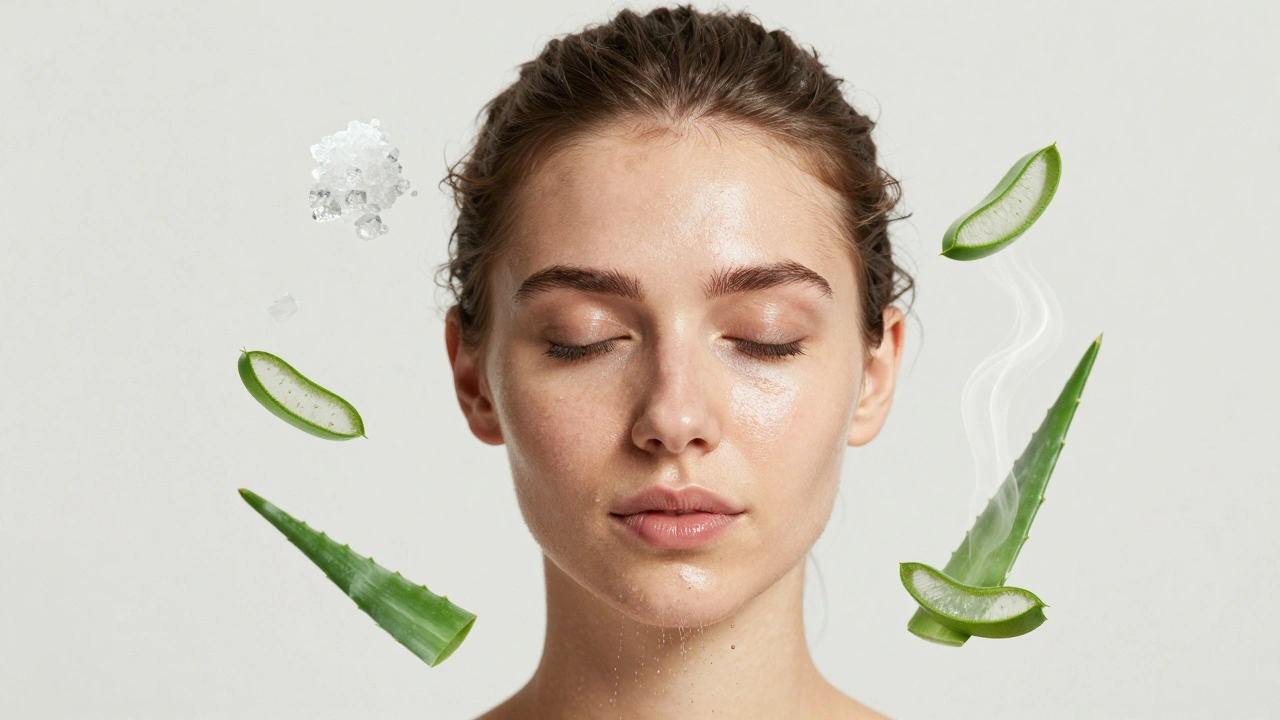 Dvoustranný obraz pleti: jedna strana znečištěná, druhá čistá a zářivá po hloubkovém čištění.