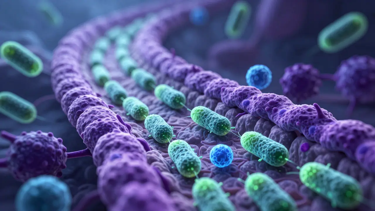 Mikroby v těle bojující proti kyselinám.