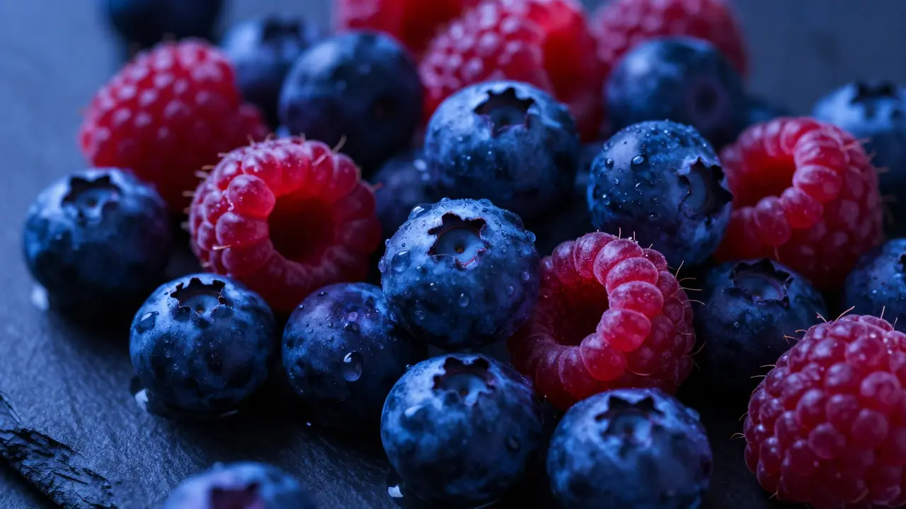 Modré a černé bobule plné antioxidantů: borůvky a maliny