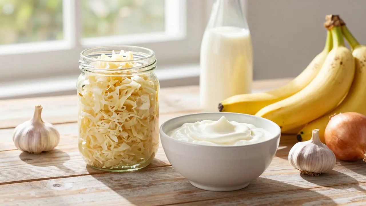 Přírodní zdroje probiotik: zelí, jogurt, kefír a zelenina