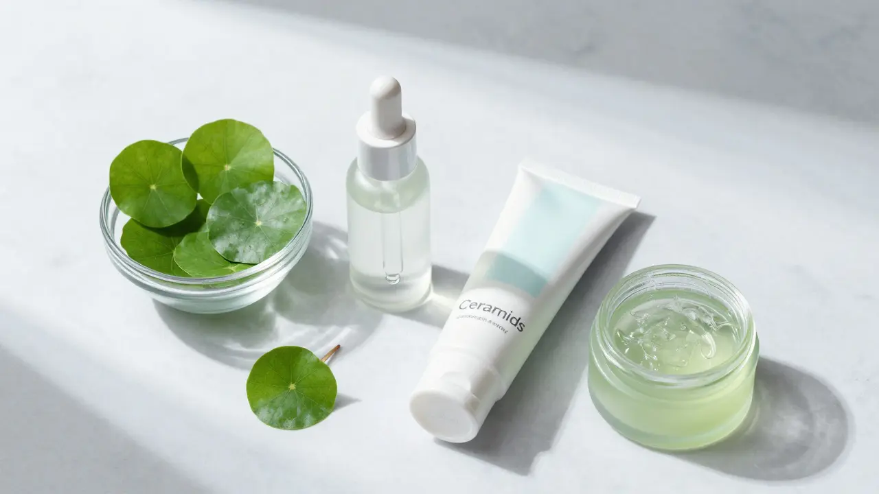 Uklidňující pleťové ingredience jako centella a aloe vera
