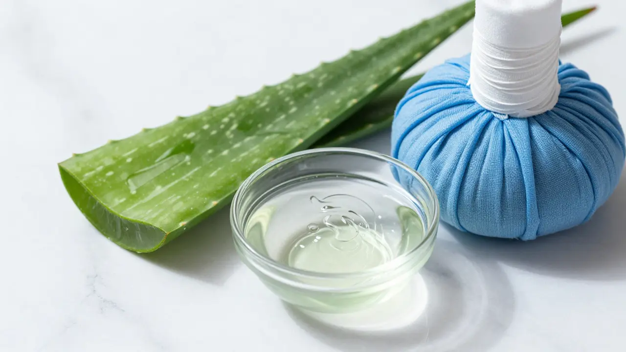 Aloe vera a chladný obklad pro zklidnění pleti