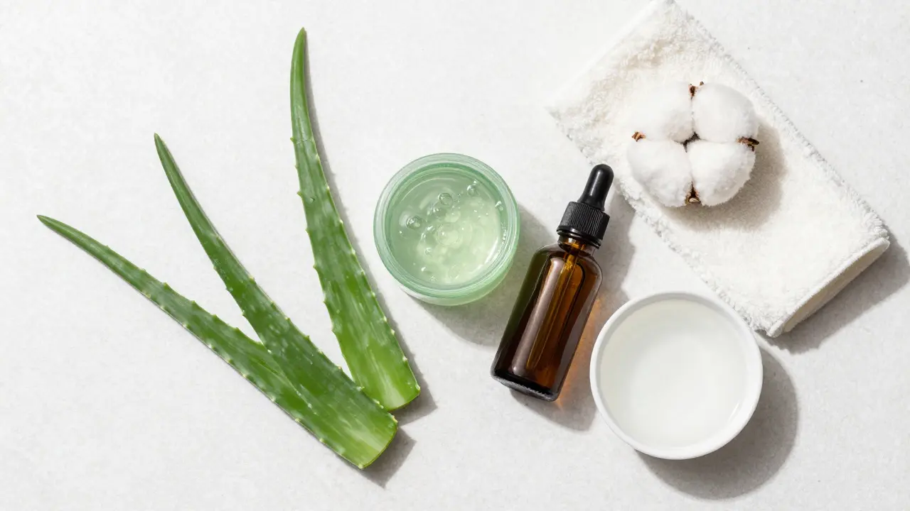 Produkt pro péči po holení: aloe vera a čajovníkový olej